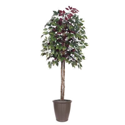 Arbre à feuillage artificiel 72 po en pot