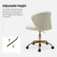 Chaise de travail ergonomique avec dossier capitonné Alice-1576630655