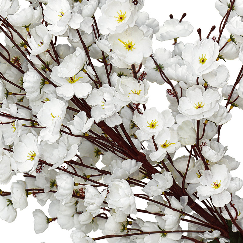 Bouquet de fleurs de cerisier artificiel, Cream White