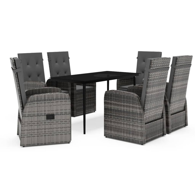 Cordoves Rectangular 6 - Person Dining Set with Cushions, 23.62" x 31.5" x 29.13"
