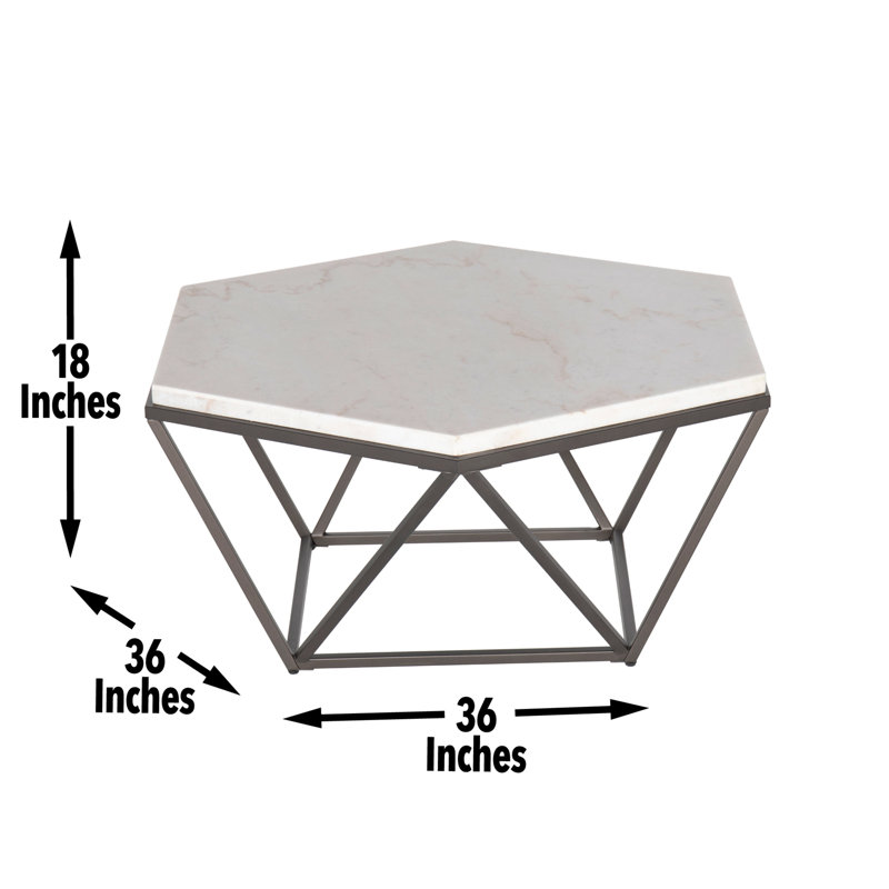 Firebaugh Marble Top Coffee Table