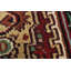 Tapis rouge à motif géométrique 3x21