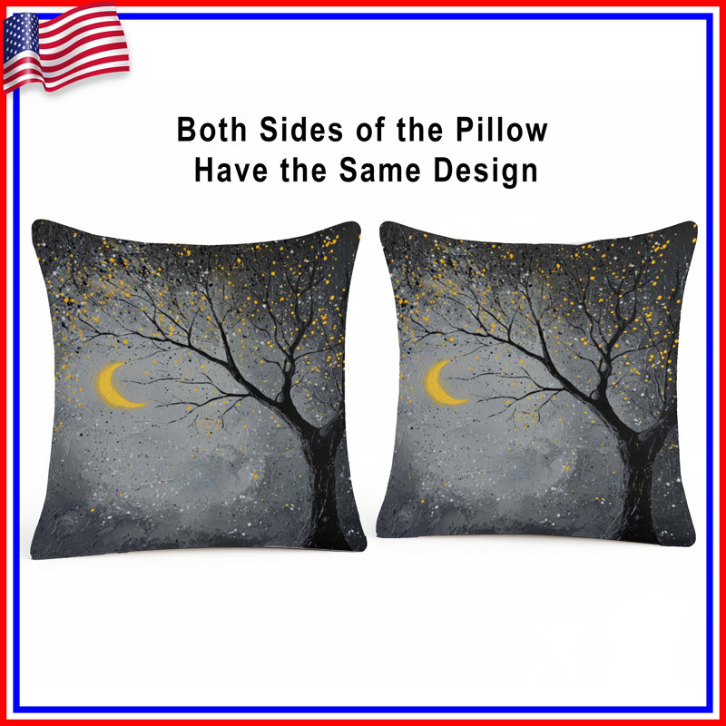 Coussins décoratifs Moonlit Tree Night, 18 po x 18 po