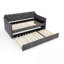 Lit simple tapissier Caja avec lit gigogne escamotable simple et charge USB-1537282818