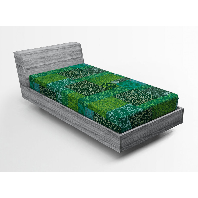 Microfiber Patchwork Fitted Sheet, Twin XL Fitted Sheet