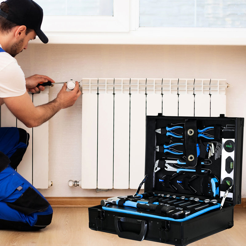 247 Basic Home Tool Collection, Scratch-, Ideal For Automotive And Repairs Maintenance With Sorting Pockets, Tools