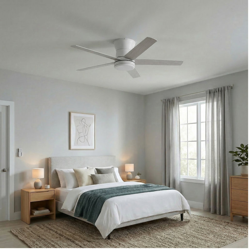 Ventilateur de plafond 52 po Mule Grayson, Blanc, Blanc