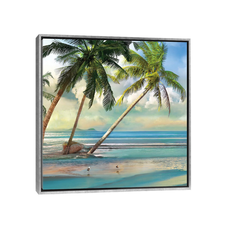 «A Found Paradise III» par Mike Calascibetta - impression d'art graphique, H 18 po x l 18 po x 1,5 po, Pas de tapis