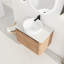 Meuble-lavabo mural de 30 po avec lavabo d'art en céramique, charnières à fermeture douce et fabrication en contreplaqué, idéal pour les salles de bain contemporaines.-927369590-927369591