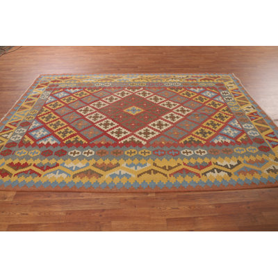 Tapis kilim à tissage plat 7 x 10