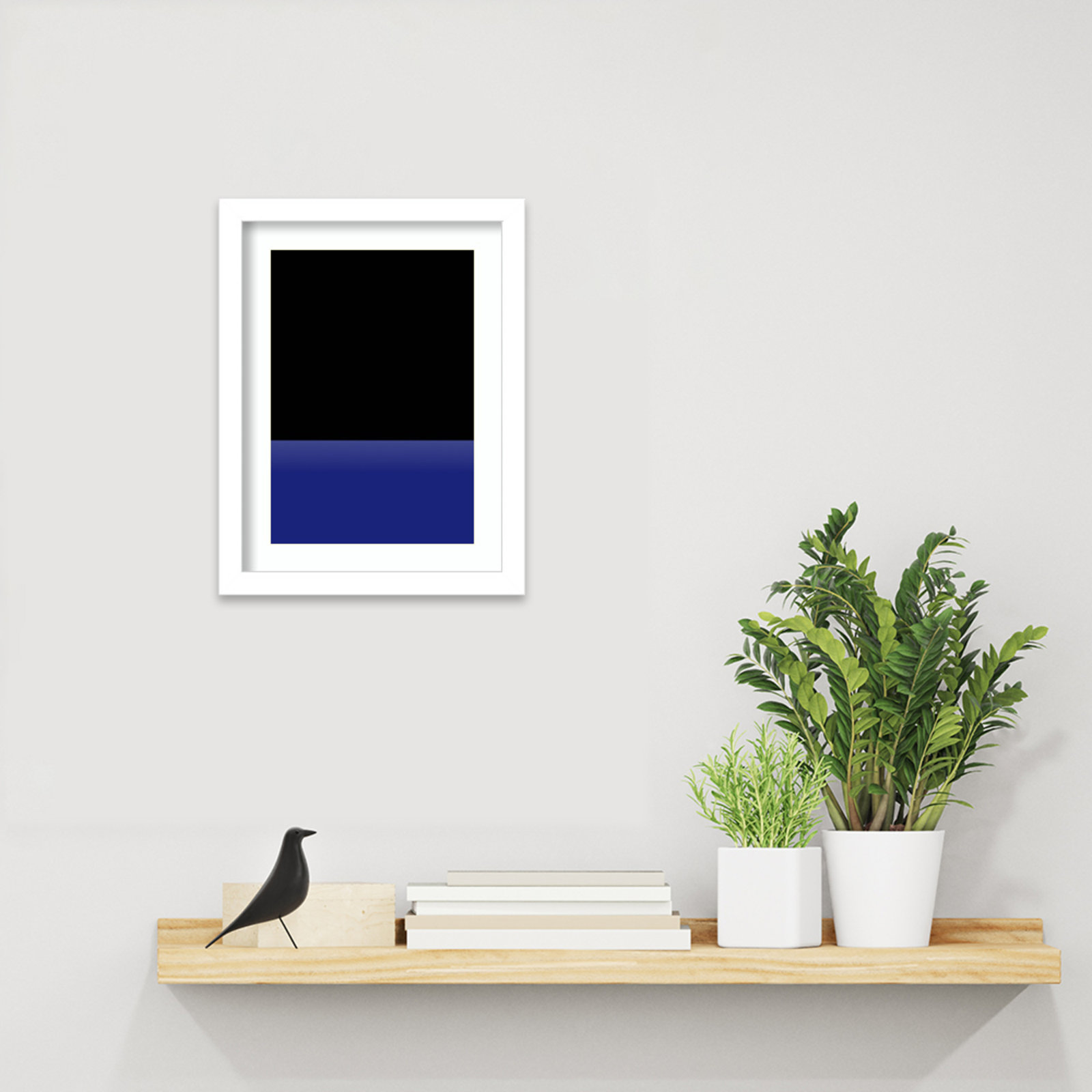 Lancey "Sea" Print by Alex Caminker, White, 13" H x 10" W