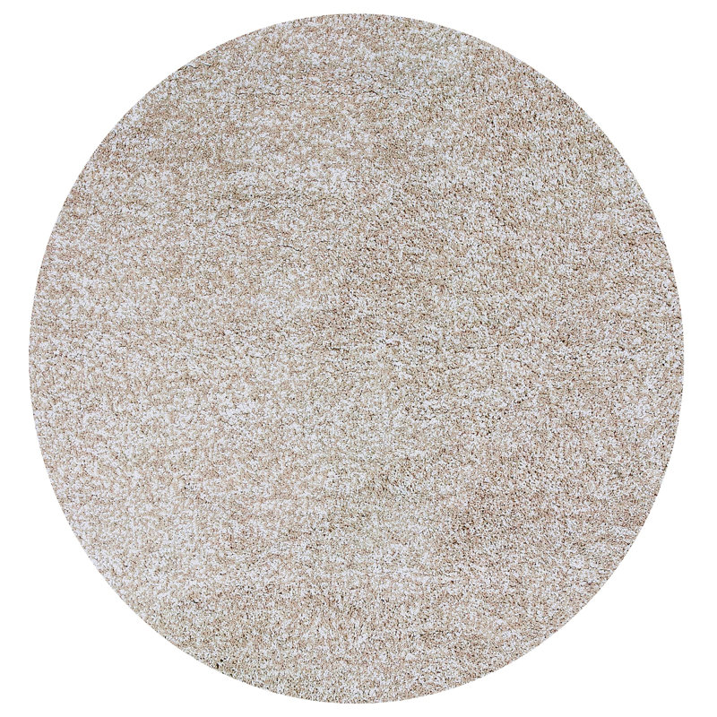 Tapis ivoire tissé à la main Tayla, Rond 6 pi