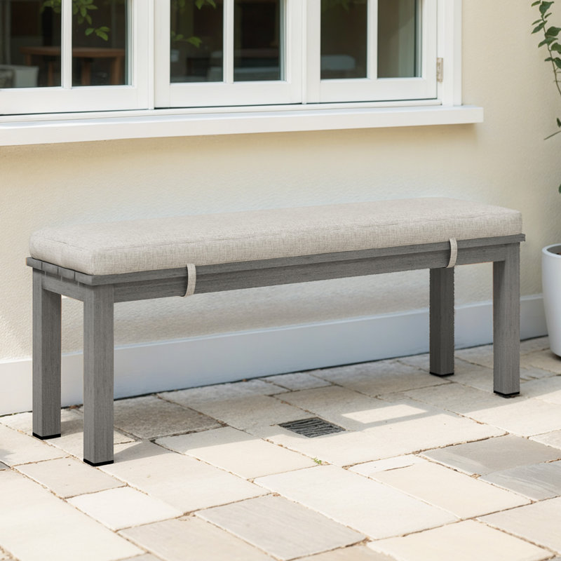 Deidre Outdoor Bench, Gray