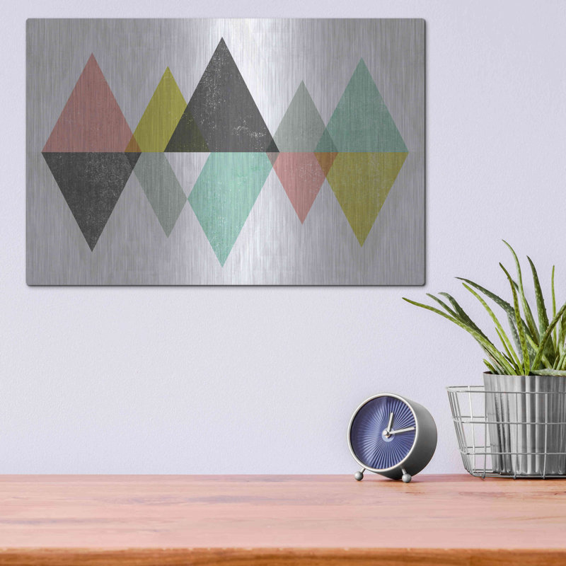 Corrigan Studio «Mod Triangles II» par Michael Mullan, art mural en métal, H 12 po x l 16 po