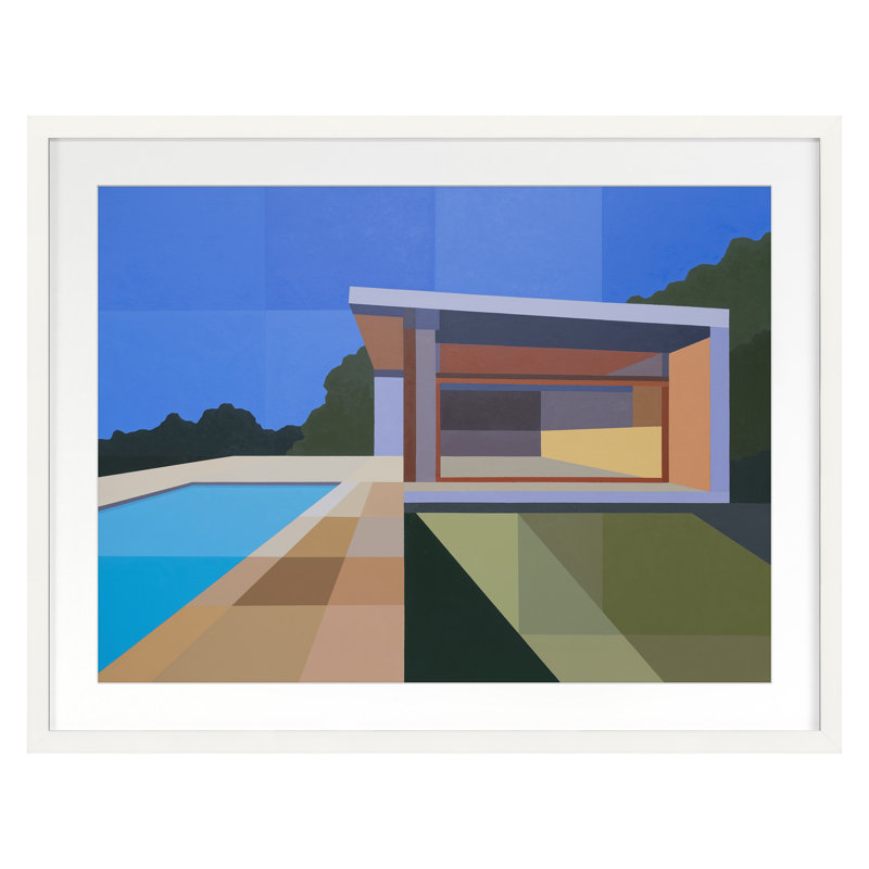 Pool House Print by Burgess, Andy, 36" H x 46" W, White