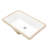Rectangular White Ceramic Undermount Bathroom Sink 21x13 Inches, Modern Classic Design, Stain European Inspired Easy To Maintain