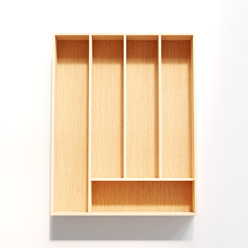 Wood Rectangle Flatware Caddy