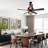 52" Vintage Ceiling Fan With Tiffany Style Stained Glass Shade