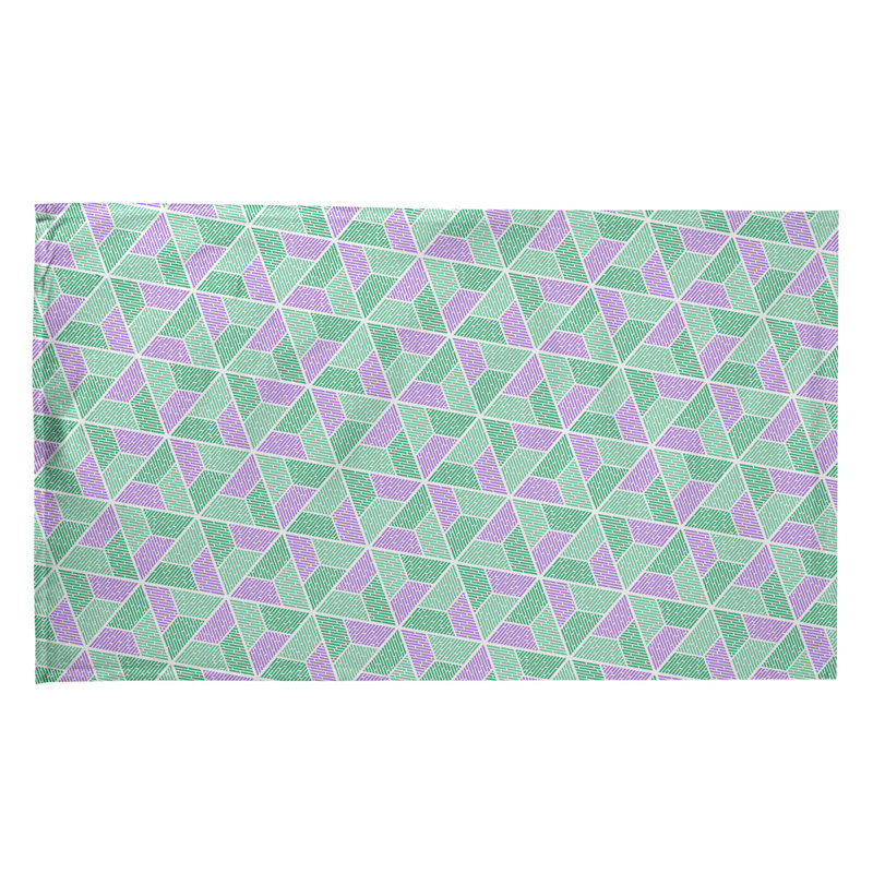 Mcguinness Tea Towel Kitchen Towel, Poly Twill, Green/Purple