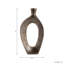 Vase moderne en métal à découpes pour décoration intérieure - Grand vase à fleurs pour table basse, décoration de cheminée ou tablette - 8 po, doré-2014407442