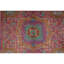 Tapis rose / vert unique de haute qualité noué à la main