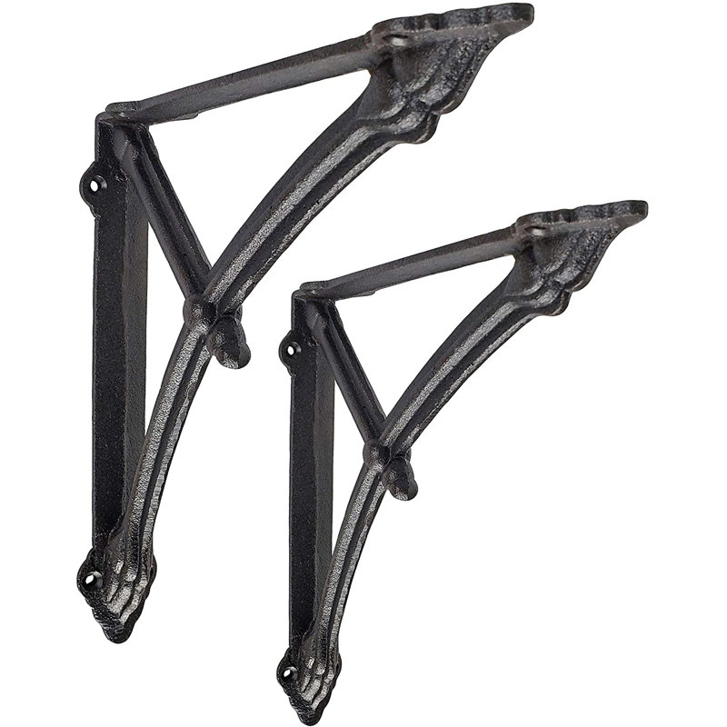 Support demi-rond Stalbridge avec support, Noir antique
