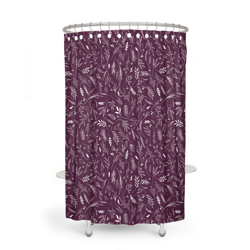 Floral Shower Curtain, 72" H x 70" W