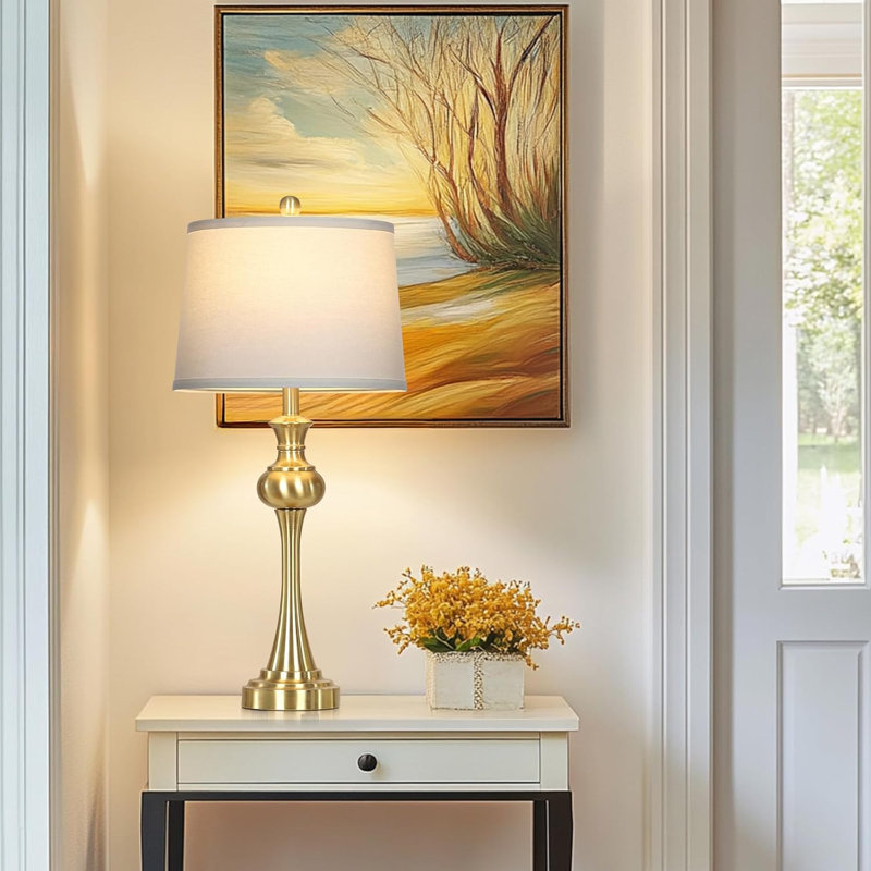 Lampe de table dorée