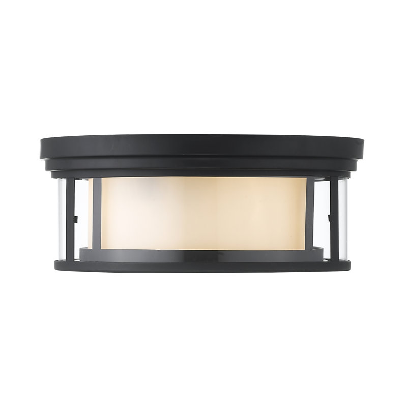 Sewickly Glass Flush Mount, Matte Black