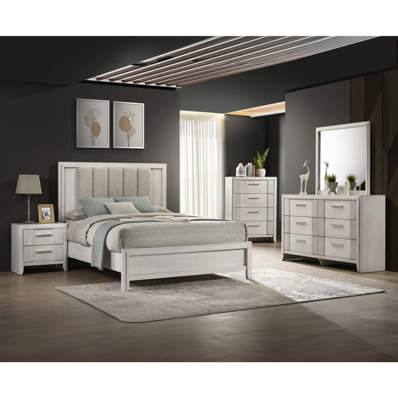 Lit rembourré de style contemporain, King