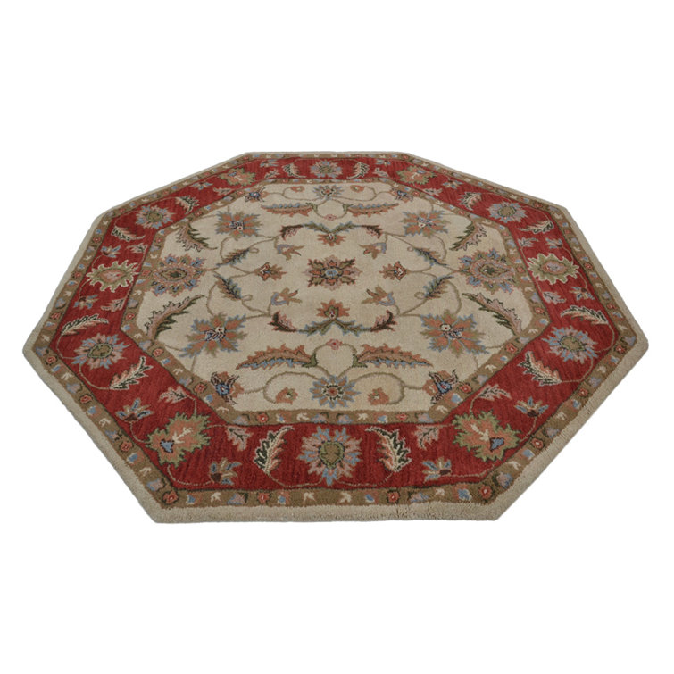 Canora Grey Hand Tufted Wool Handmade Oriental Octagon Area Rug ...