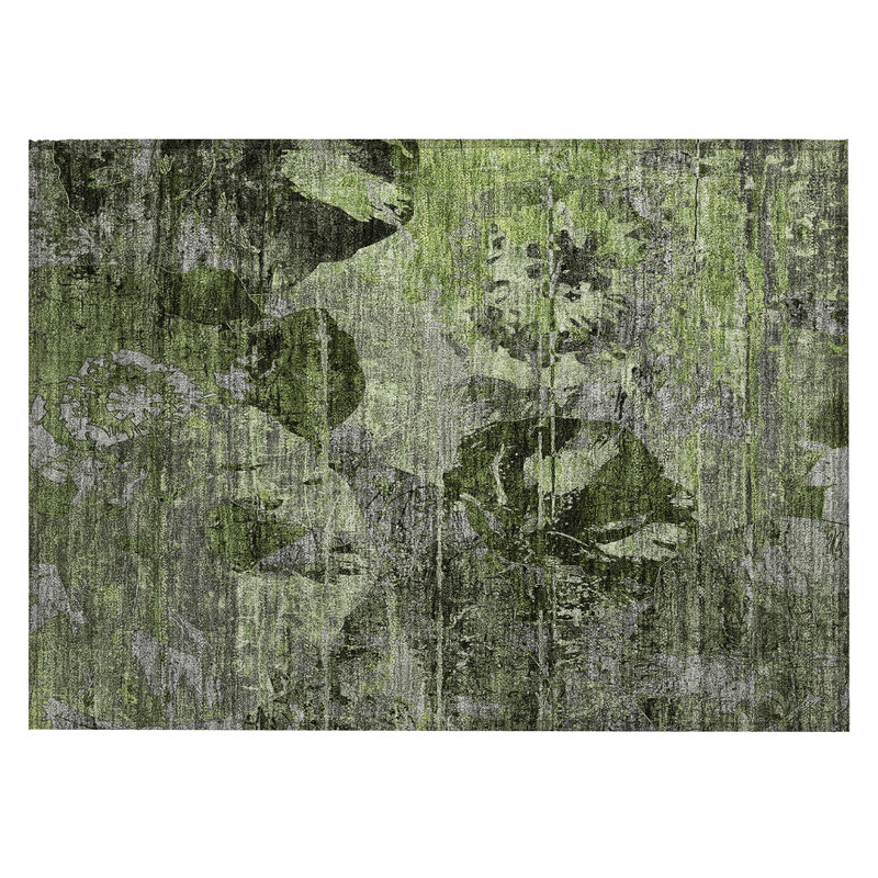 Fowey Washable Abstract Indoor / Outdoor Rug, Rectangle 1'8" x 2'6"