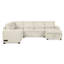 Canapé-lit modulaire en U de 107,5 po avec méridienne escamotable avec rangement et accessoires de chargement pour le salon, beige