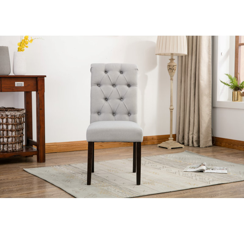 Chaise d'appoint rembourrée Alarik, gris