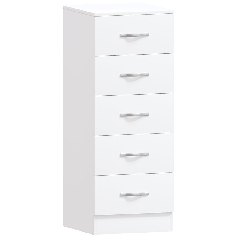 Maybery 34.5 cm W Chest of 5 Drawers, White