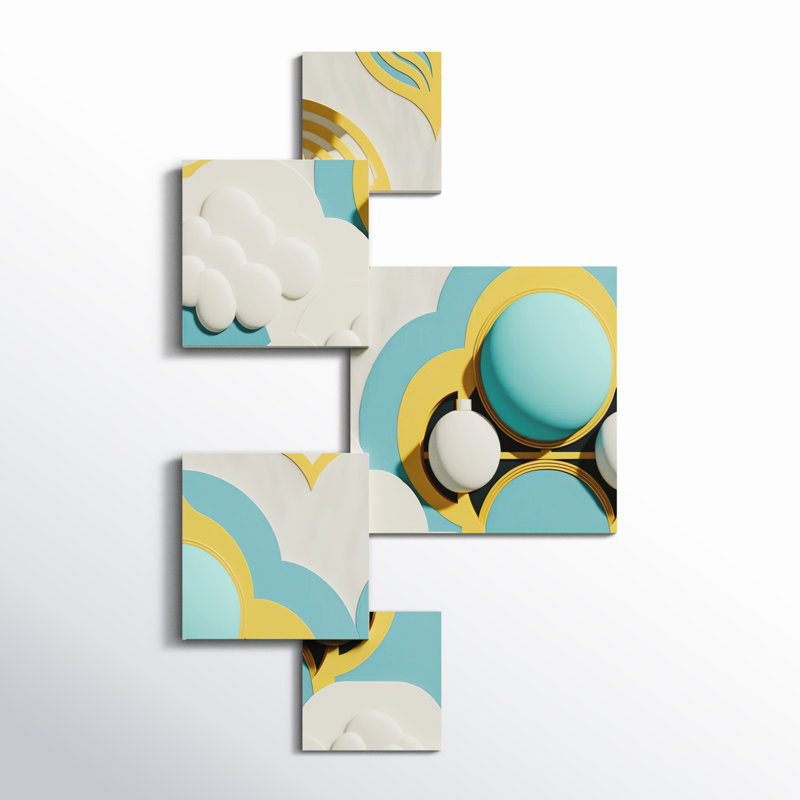 Wade Logan® Blue Moon Rising I - Modern Metal Wall Décor | Wayfair