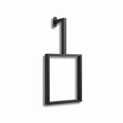 Modern Black Metal Ceiling Mounted Square Towel Holder For Bathroom Hanging Towels