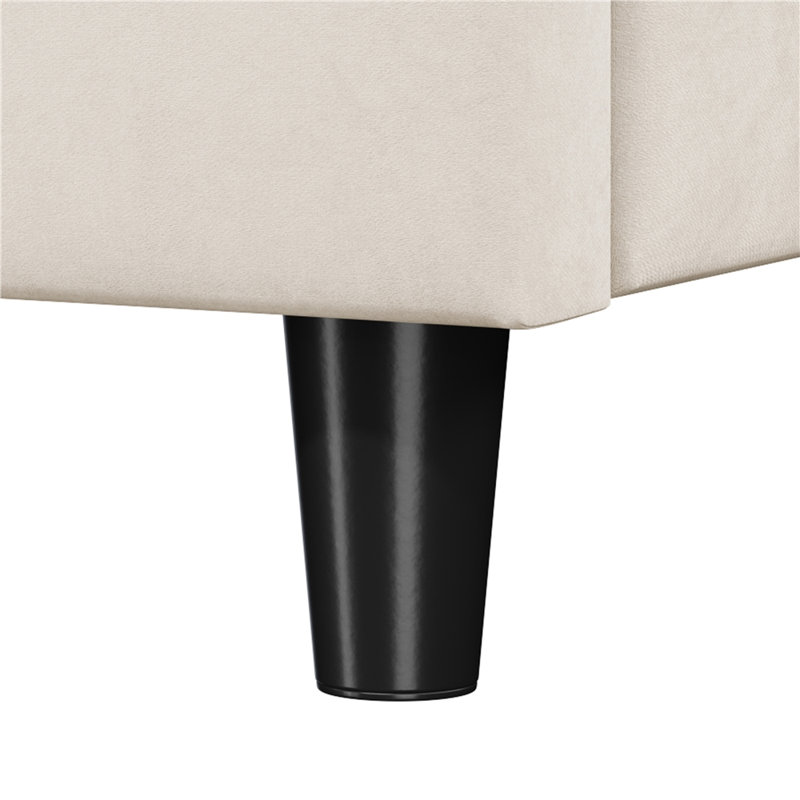 Permelia Upholstered Bed Tufted Headboard with Wing Side, null, null