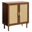 Table basse, armoire-buffet Mid-Century avec tablettes réglables, armoire de rangement anti-basculement pour l'entrée de la salle à manger