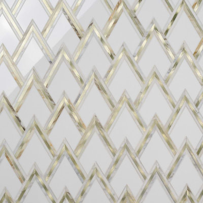 VZAG By Vanessa Deleon 13.20" x 16.92" Marble Mosaic Tile