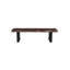 Banc de salle à manger Chaliyah Wave en bois massif d'acacia, 173 cm (68 po), brun foncé-1908633685
