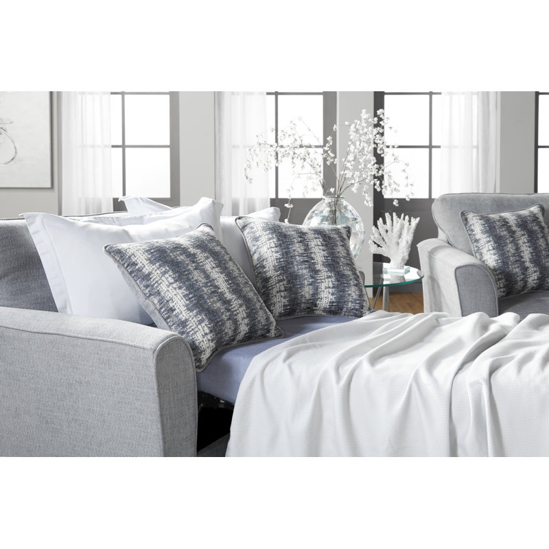 Tergel Upholstered 59.5'' Sleeper Sofa, Gray Polypropylene/Olefin