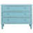 Elegant Andrianna Accent Chest – 3-Drawer Vintage Fir Wood Storage with Blue Finish for Living Room