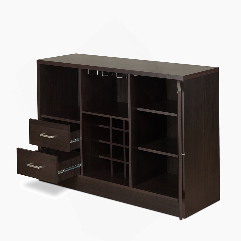 Versatile Accent Cabinet With Wine Bottle Rack For Multiple Room Settings, Ideal For Displaying And Storing Various Items