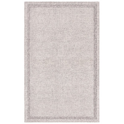 Tapis en coton gris / beige touffeté à la main Ebony
