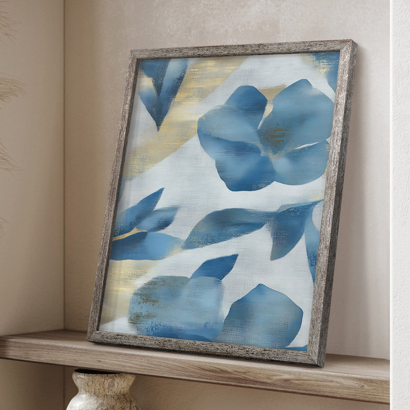 Reproduction encadrée FLORAL Series Dxxxv - bois massif, H 11 po x l 9 po