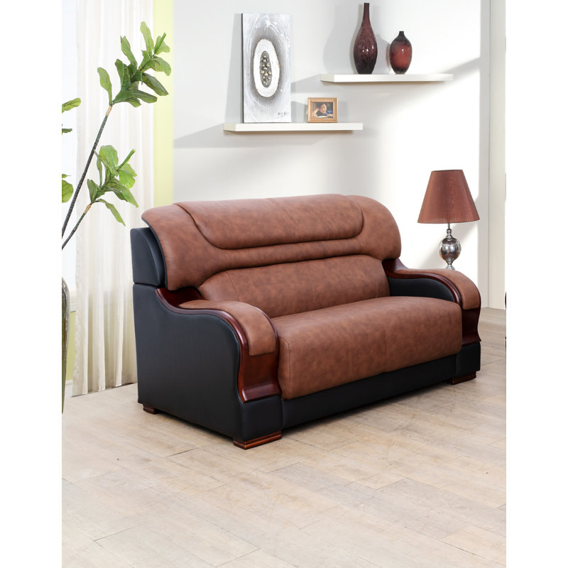 Carfi 57'' Leather Loveseat