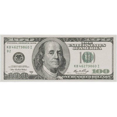  Money Dollar Bill Front Modern Green Area Rug
