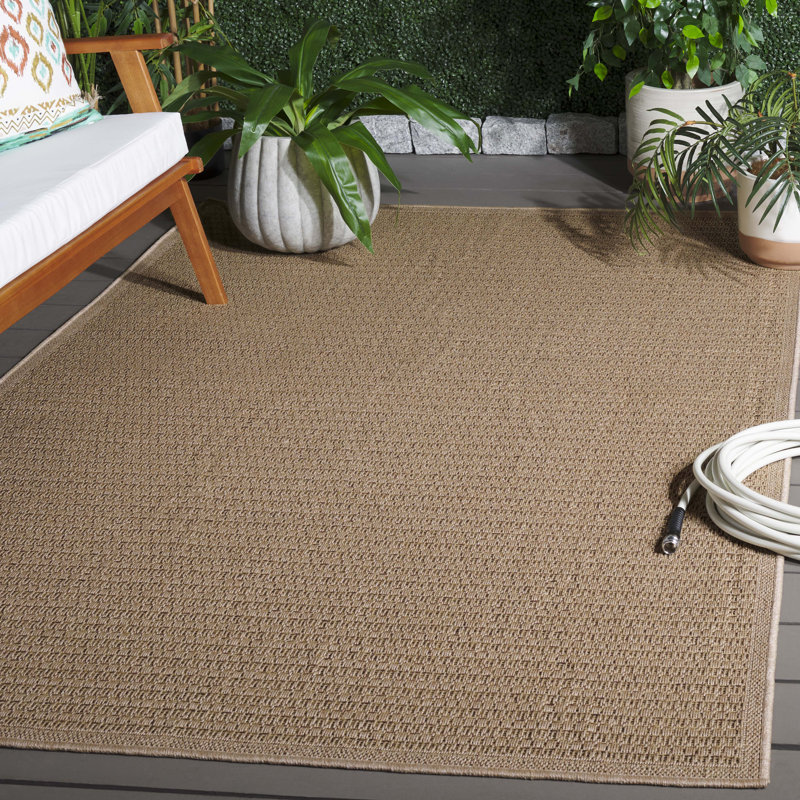RetfordPerformance Solid Color Indoor/Outdoor Area Rug, Rectangle 5'3" x 7'6"