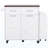 47.2" Farmhouse Kitchen Island With Drop Leaf, Kitchen Storage Island With Removable Side Racks, Two Drawers, Rolling Kitchen Cart On Wheels With Towel Rack, For Home, Kitchen, Dining Room, White-6342533